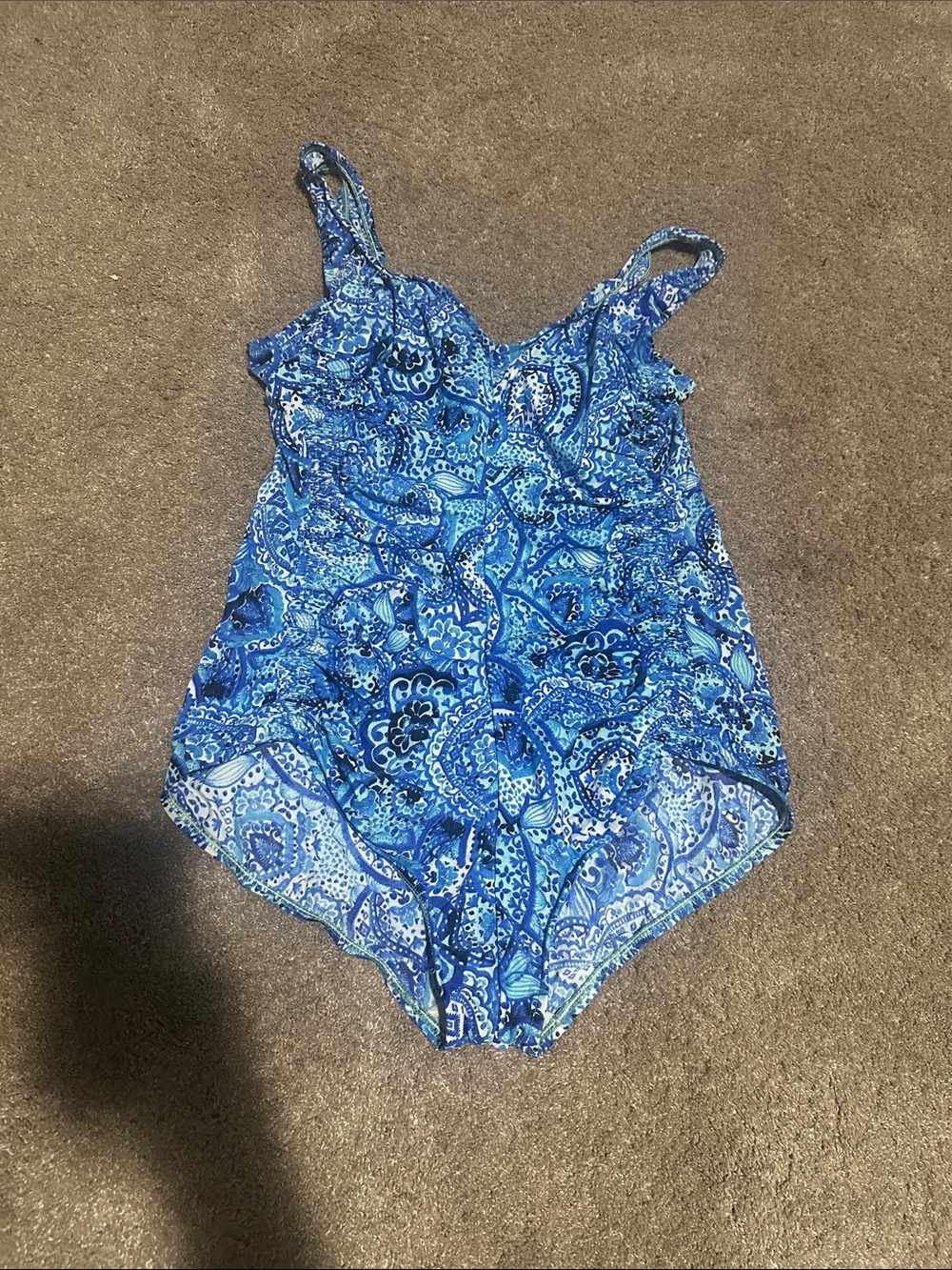 Blue Paisley One-Piece Swimsuit